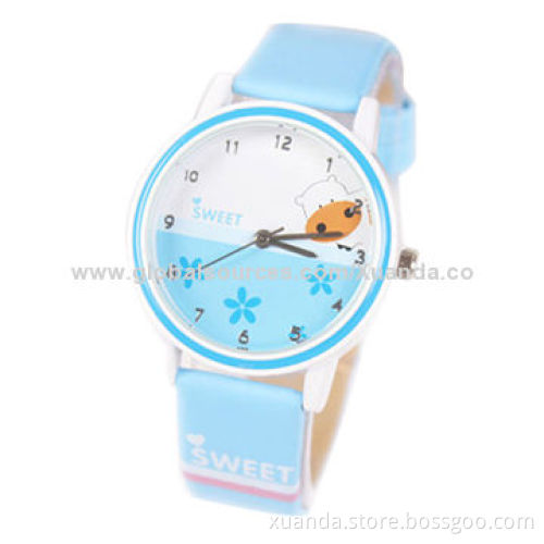 Fashion watch, colorful kid watch PU leather for fashion style
